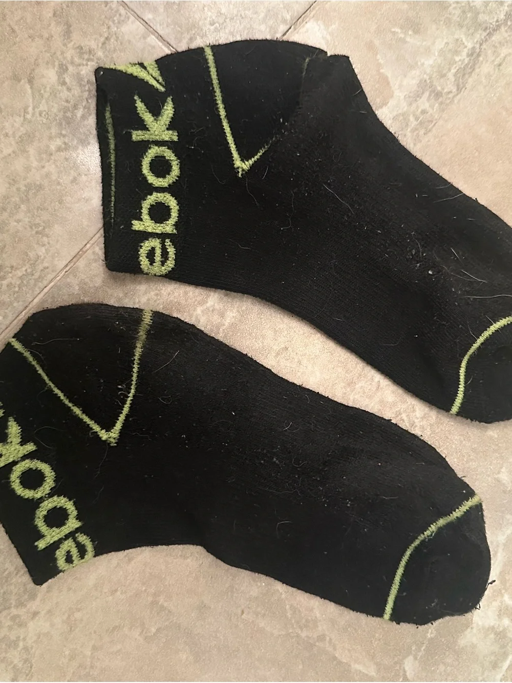 Black Crew Athletic Socks with Lime Accent - Women’s